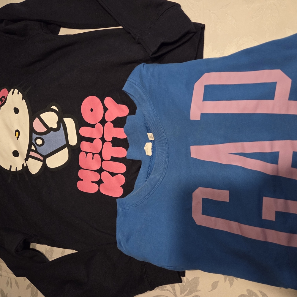 GAP Blue Long Sleeve Tee Casual Crew Neck